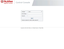 Tablet Screenshot of mailscreen.console.mxlogic.com